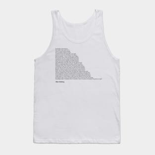 Allen Ginsberg Quotes Tank Top